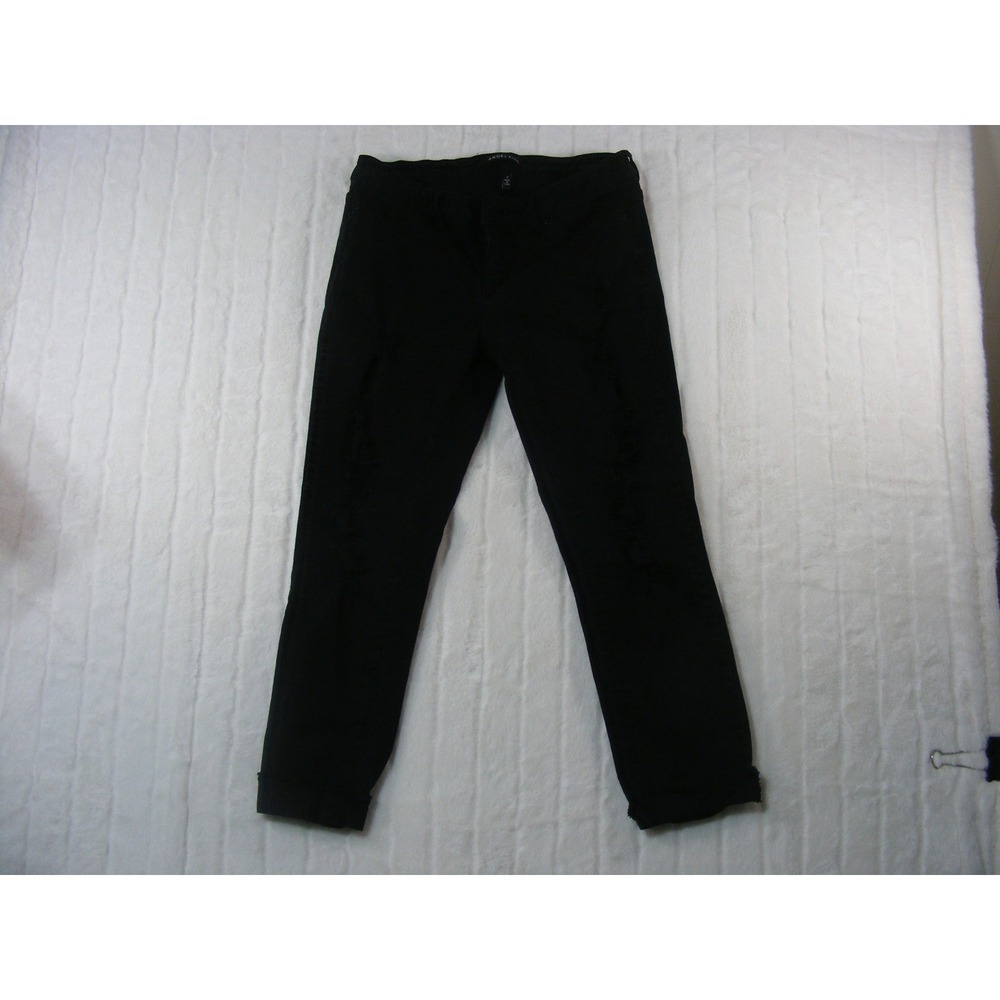 Angel Kiss Distressed Jeans Girls Size 7 Black Skinny Fit 7917RF24-DM405